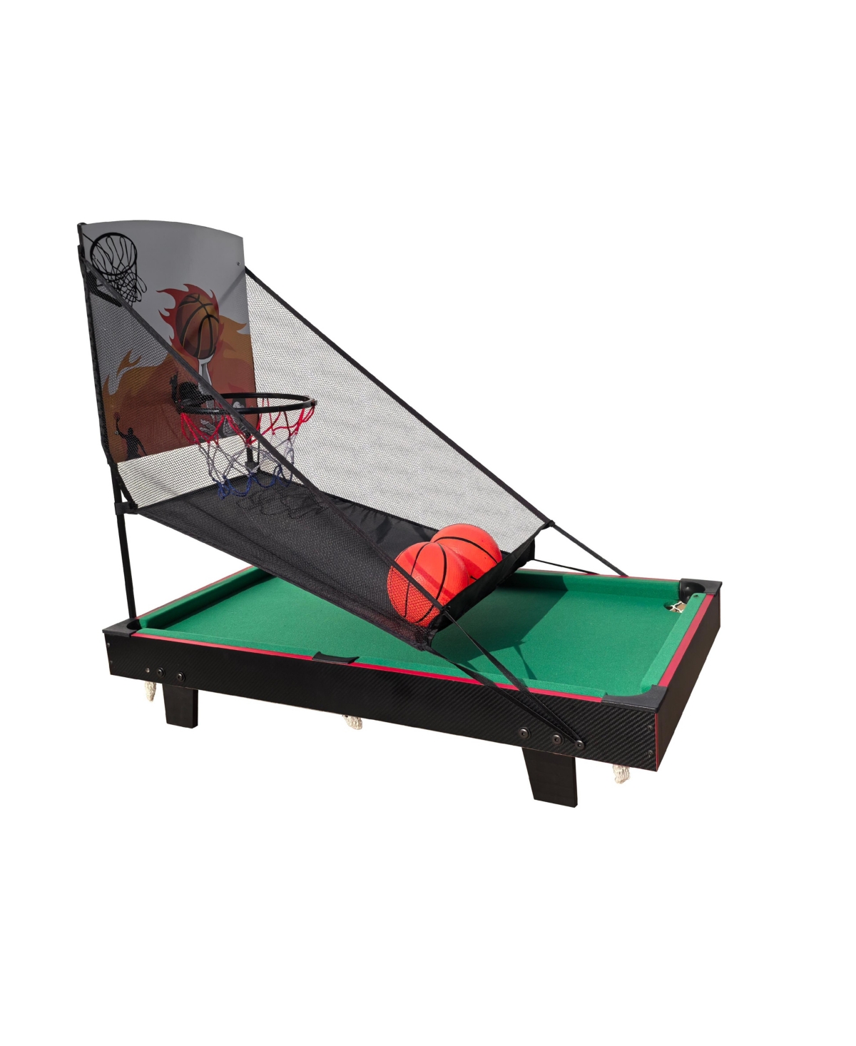 Flynama 36Inch 2in1 Multi Game Table with Basketball and Billiards Combo Space Saving Design for Family Kids and Adults Indoor Outdoor Use