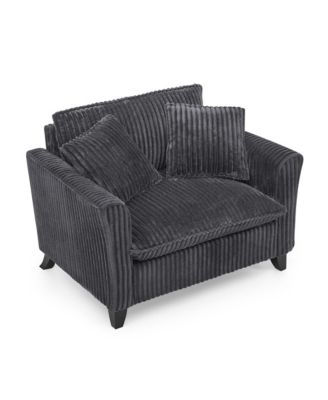 Corduroy Lazy Sofa with Backrest & Armrests for Living Room & Bedroom