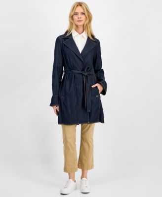 Women's Denim Trench Coat