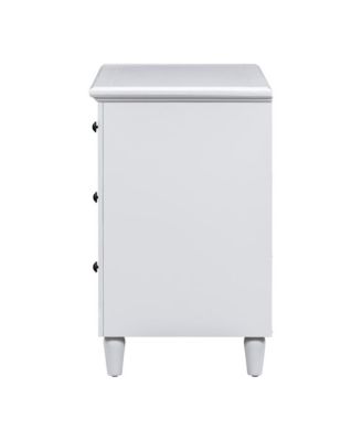 Nightstand with 3 Drawers Modern Bedside Table with Smooth Gliding Rails & Metal Handle