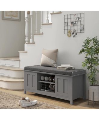 Compact Shoe Bench with Hidden Storage