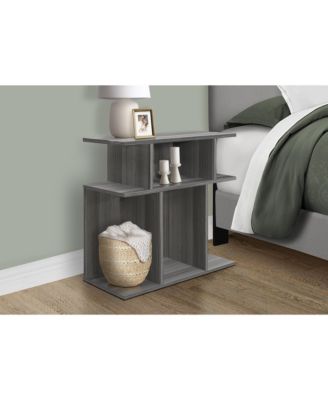 Accent Table, Side, End, Nightstand, Lamp, Living Room, Bedroom, Grey Laminate, Contemporary, Modern