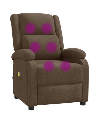 Massage Chair Brown Fabric, wood, and metal Single Massage Chair