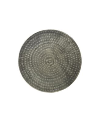 Accent Table, Drum, Side, End, Nightstand, Lamp, Living Room, Bedroom, Grey Metal, Contemporary, Modern