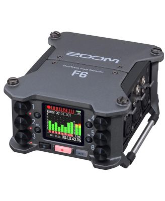 F6 Multi-Track Field Recorder, Bundle with 128GB SDXC Memory Card, 4x NiMH Battery, 4-Bay Charger and 25' XLR Mic Cable