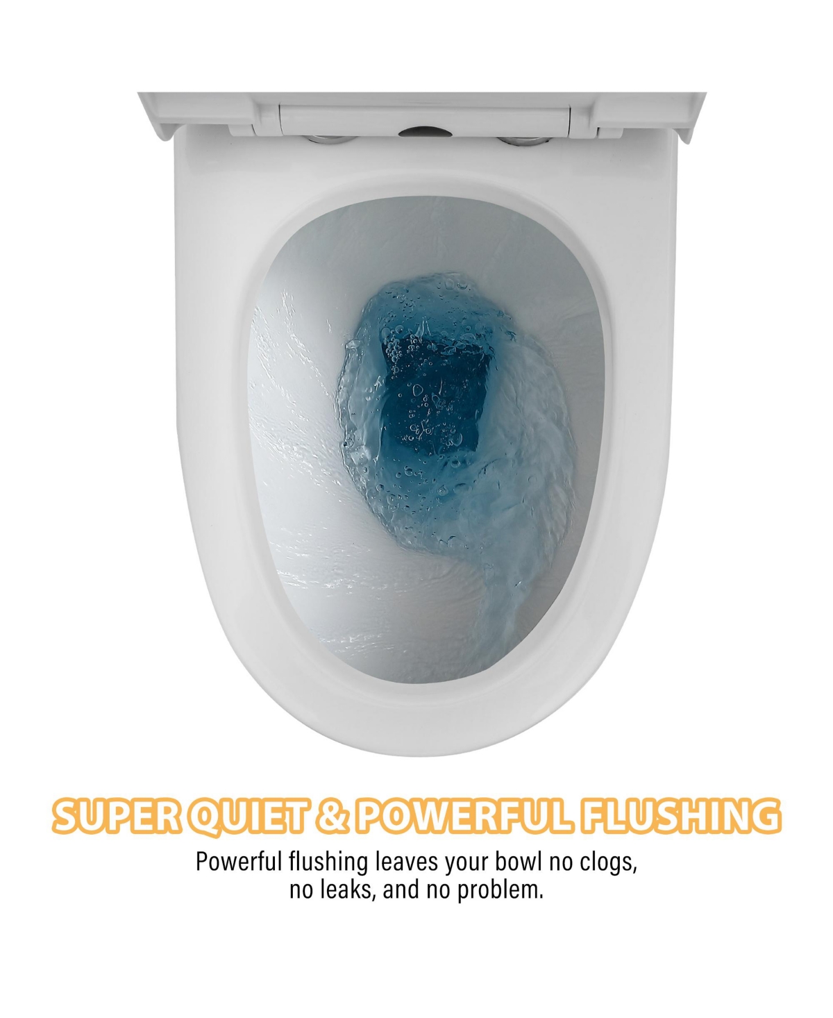 Casainc-One-Piece Dual Flush 1.1/1.6 Gpf Elongated Bathroom Fixture Comfort Seat Height, Soft-Close Seat,Glazed Surface