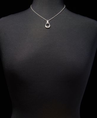 Crystal Open Pendant Necklace & Drop Earrings Set