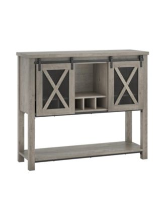 Buffet Cabinet 46.5" Large Buffet Sideboard Cabinet with Sliding Barn Doors