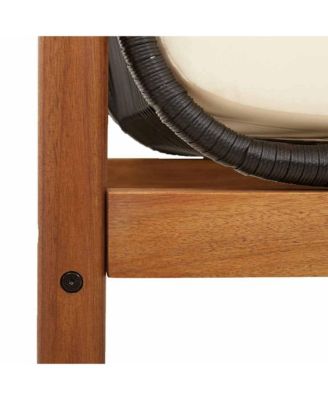 Garden Bench Black and Cream