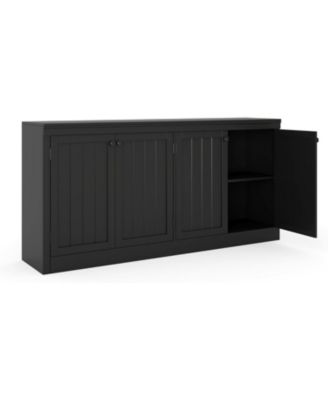 63" Sideboard Cabinet with 4 Doors, Modern Buffet Storage Cabinet for Dining Room, Living Room, Office