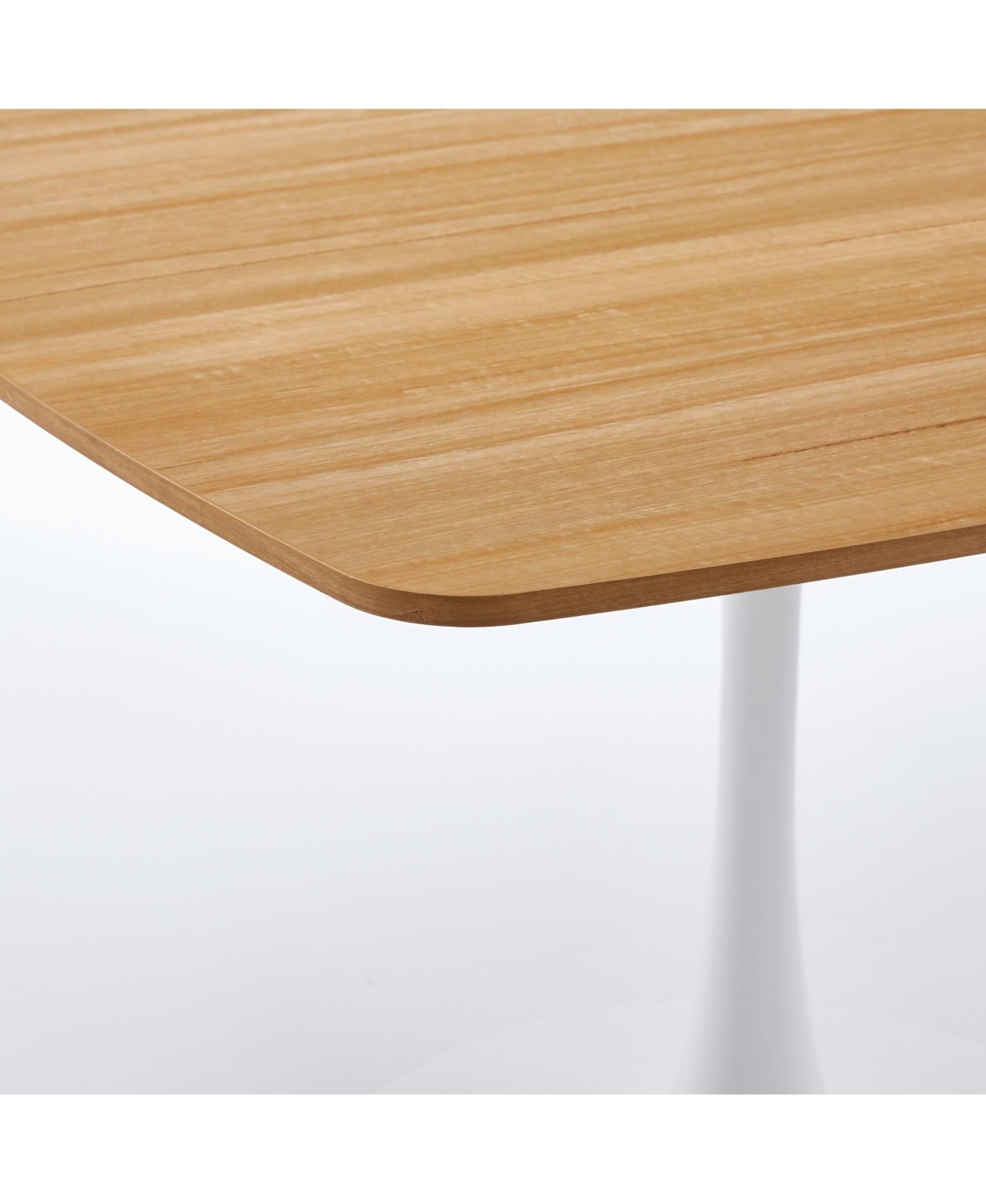 Boyel Living 42 Inch Square Dining Table for 4-6 Person, Modern with Sturdy Metal Pedestal Base