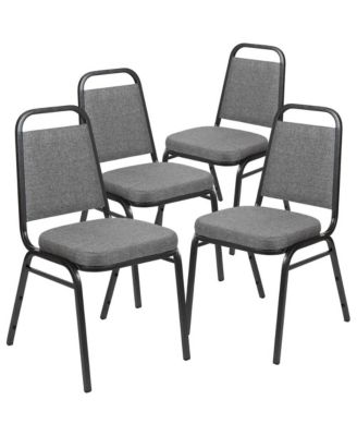 4 Pack Trapezoidal Back Stacking Banquet Chair