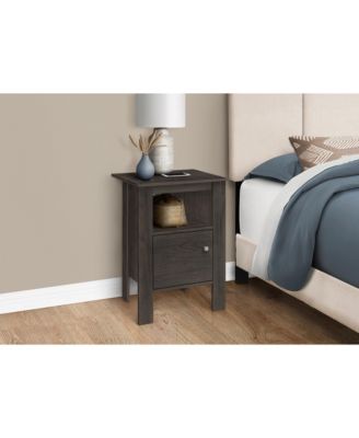 Accent Table, Side, End, Nightstand, Lamp, Storage, Living Room, Bedroom, Brown Laminate, Transitional