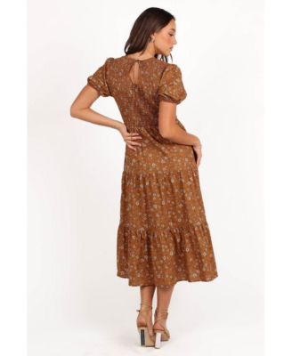 Women's Naura Shirred Tiered Midi Dress