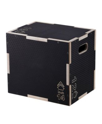 SUGFIT 3-in-1 Plyo Jump Box 16/14/12" Wooden Agility Training Box