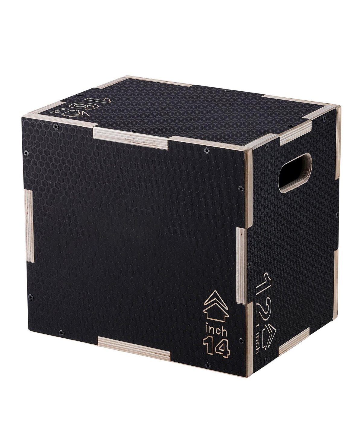 Sugfit 3-in-1 Plyo Jump Box 16/14/12" Wooden Agility Training Box