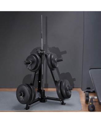 SUGFIT Weight Plate Rack 300 LB Capacity 2-Inch Plate Tree Storage Stand