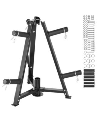 SUGFIT Weight Plate Rack 300 LB Capacity 2-Inch Plate Tree Storage Stand