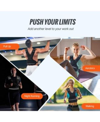 SUGFIT Adjustable Weighted Vest 11–20 LB with Iron Sand Weights and Reflective Strips