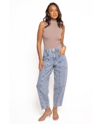 Women's Ellis High-Rise Barrel-Leg Jeans