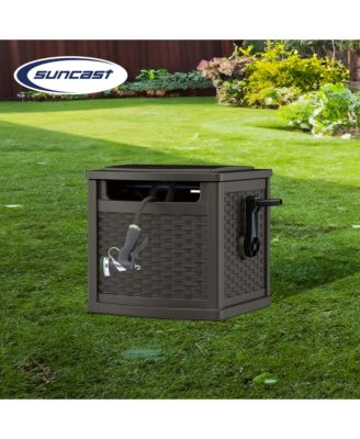 150 Foot Slide Trak Outdoor Garden Water Hose Hideaway for Patio, Java