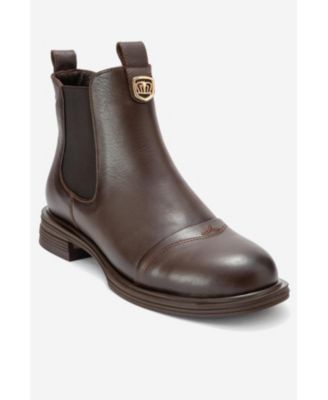 Sidney Leather Buckled Chelsea Boot (Women)