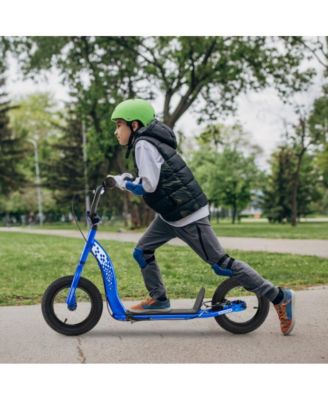 Youth Kick Scooter with Adjustable Height and Inflatable Wheels