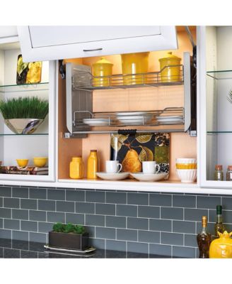 36" Kitchen Pulldown Wall Cabinet Shelf System, Chrome, 5PD-36CRN