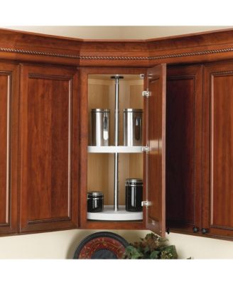 24'' Lazy Susan Full-Circle Polymer 2-Shelf, White, 6012-24-11-52