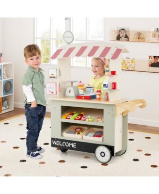 Kids Toy Cart Playset with POS Machine and Scale
