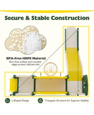 10 in 1 Toddler Slide and Climber Indoor Playset