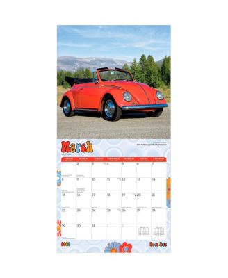 Motor Club Love Bug | 2026 12 x 24 Inch (Hanging) Monthly Square Wall Calendar | Plastic-Free