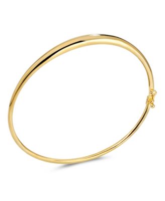 Dome Bangle Bracelet in 14K Gold, Fits Small to Medium Wrist, approx. 4.4 grams