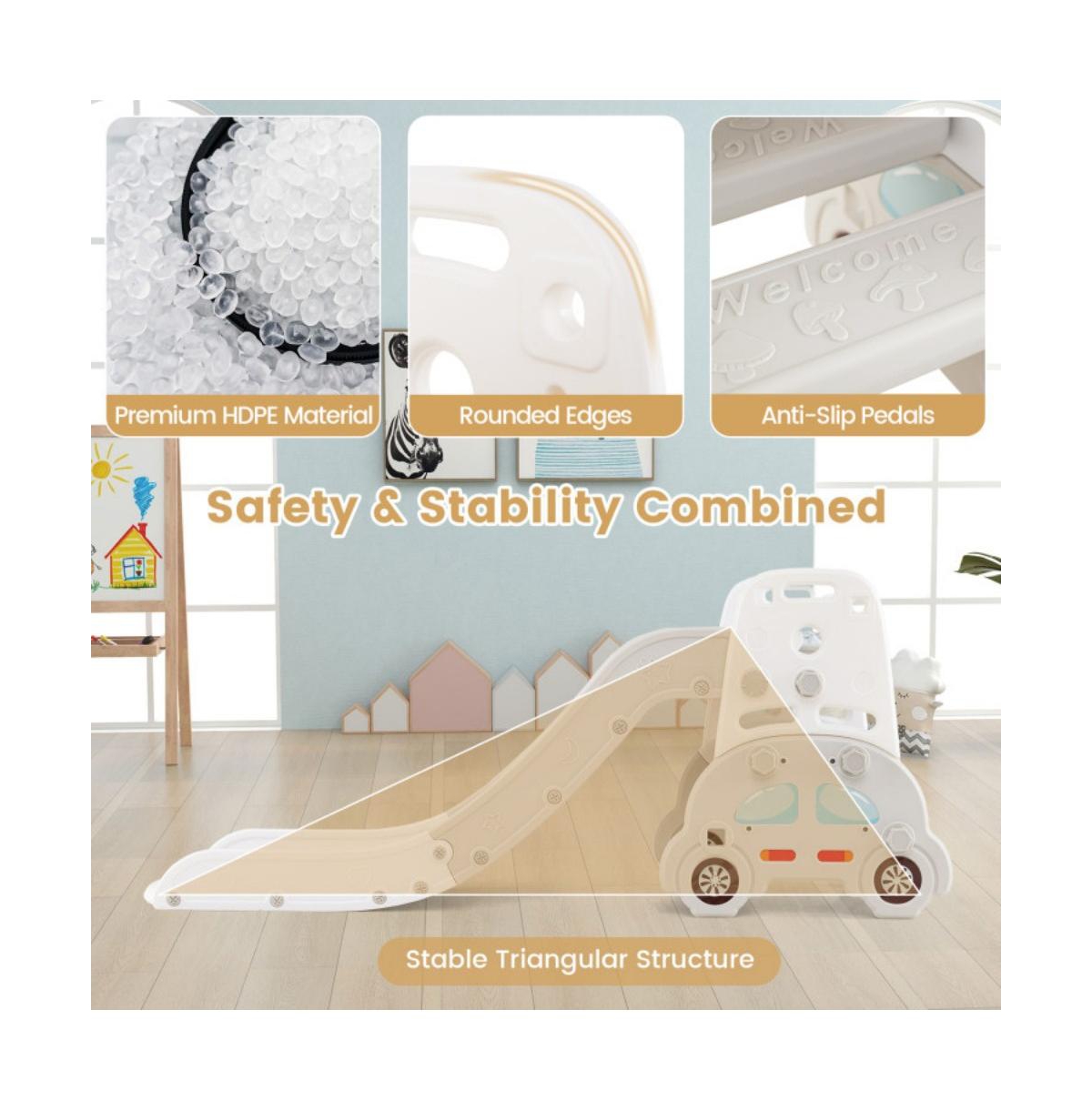 Hongge 5 1 Convertible Toddler Slide and Art Easel Set