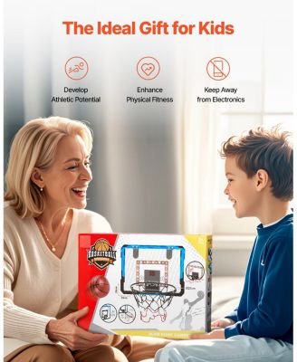 Kids Basketball Hoop with Electronic Scoreboard and Lights