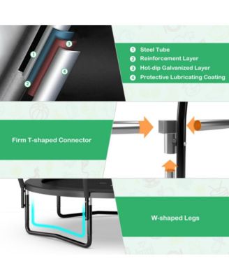  8 Foot ASTM Certified Recreational Trampoline with Ladder