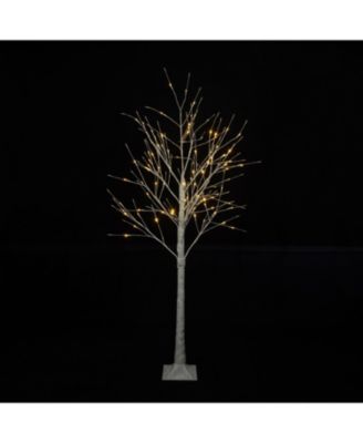Set of Lighted Birch Tree with Warm White Lights Christmas Tree for Decoration