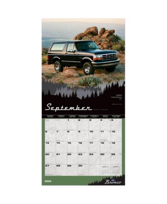 Ford Bronco OFFICIAL | 2026 12 x 24 Inch (Hanging) Monthly Square Wall Calendar | Plastic-Free
