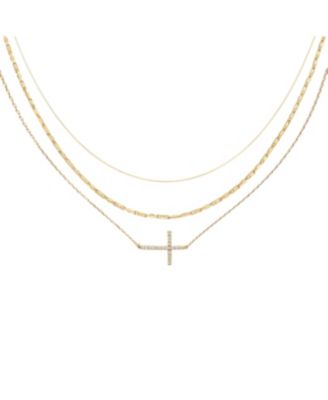 18K Gold Plated Sterling Silver Golden Girl Necklace Set Holiday Gift Idea