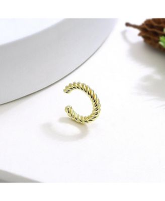 Twisted Sterling Silver Ear Cuff No Piercing
