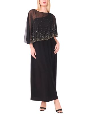 Plus Size Embellished Crew Neck Maxi Dress