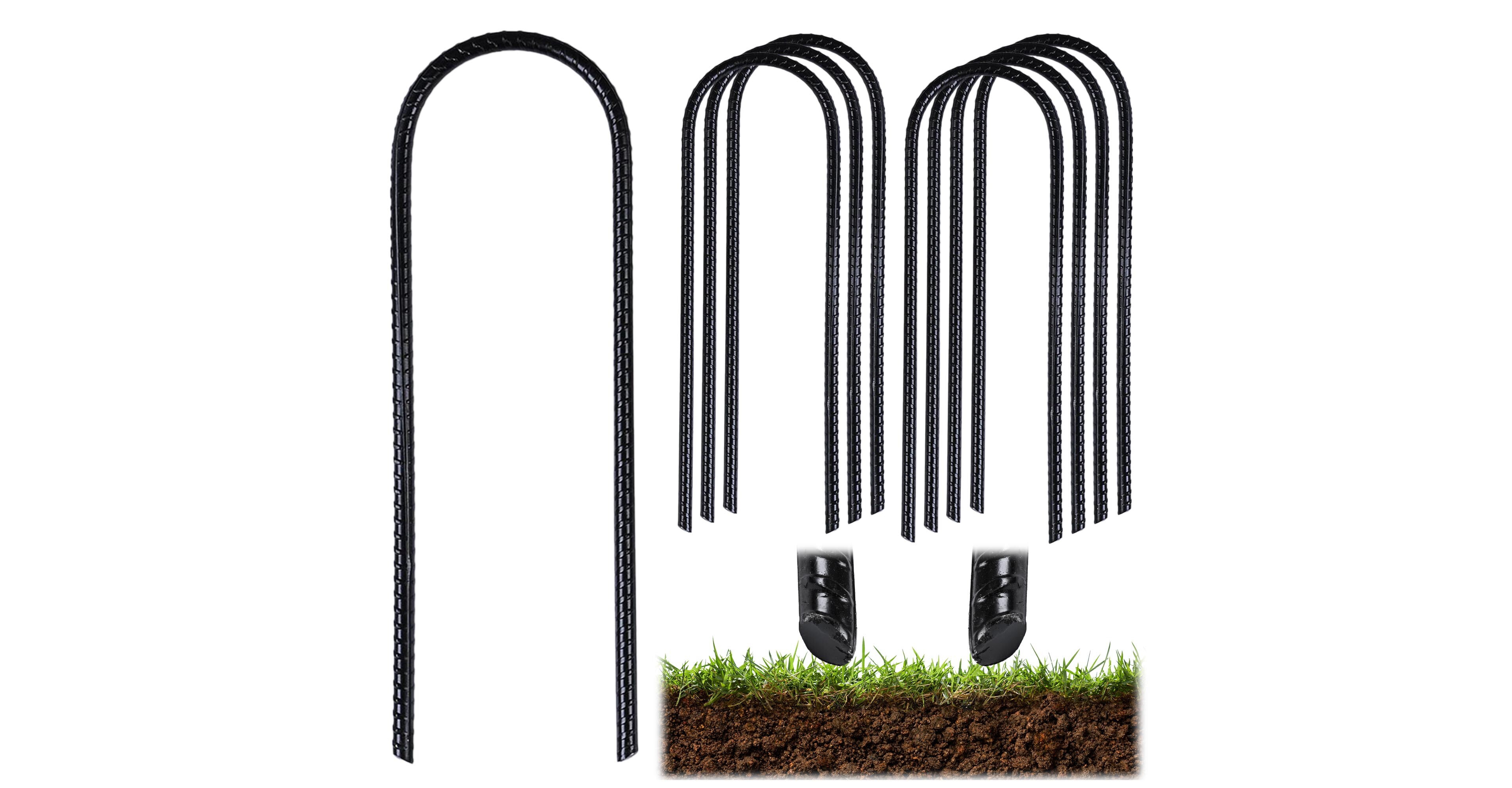 Yescom Trampoline Stakes Ground Anchors 11" U Shaped Heavy Duty for Outdoor Camping Tent 8 Pack