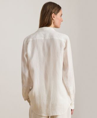 Petite 100% Linen Relaxed-Fit Shirt