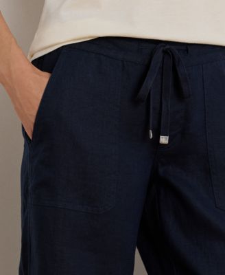 Petite Wide-Leg Linen Pants