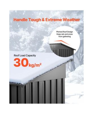 Metal Tool Storage Shed with Waterproof Roof and Air Vents