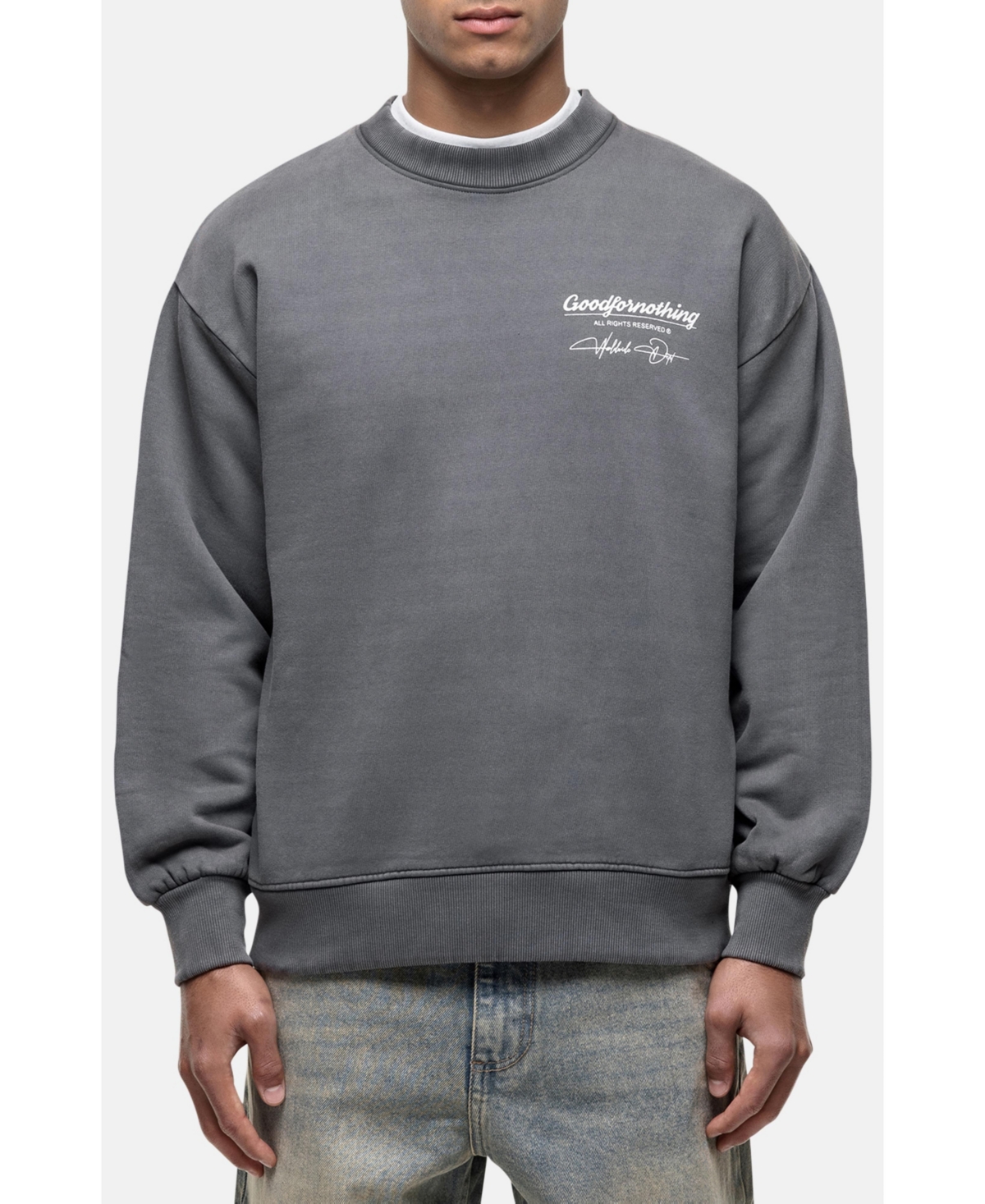 Good For Nothing Women's Washed Grey Cult Sweathsirt