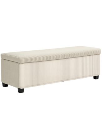 47 Inches Storage Ottoman Bench, Foot Rest with Removable Lid