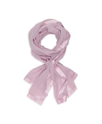 Elegant Satin-Trim Chiffon Evening Wrap