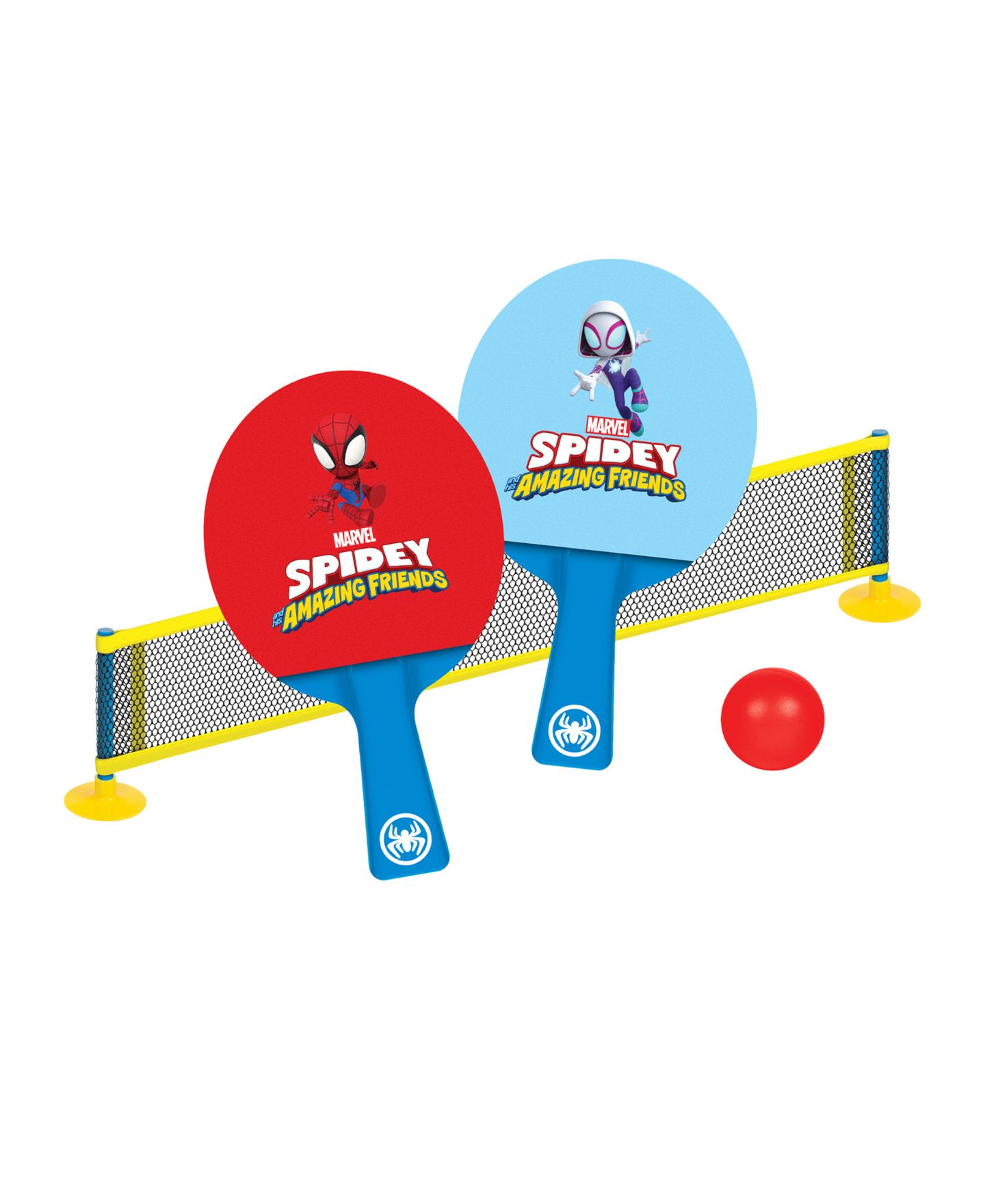 Детские игрушки World Tech Toys Marvel Spidey and His Amazing Friends 2-Player Mini Table Tennis, 5-Piece Set, Ages 4+ — фото 8