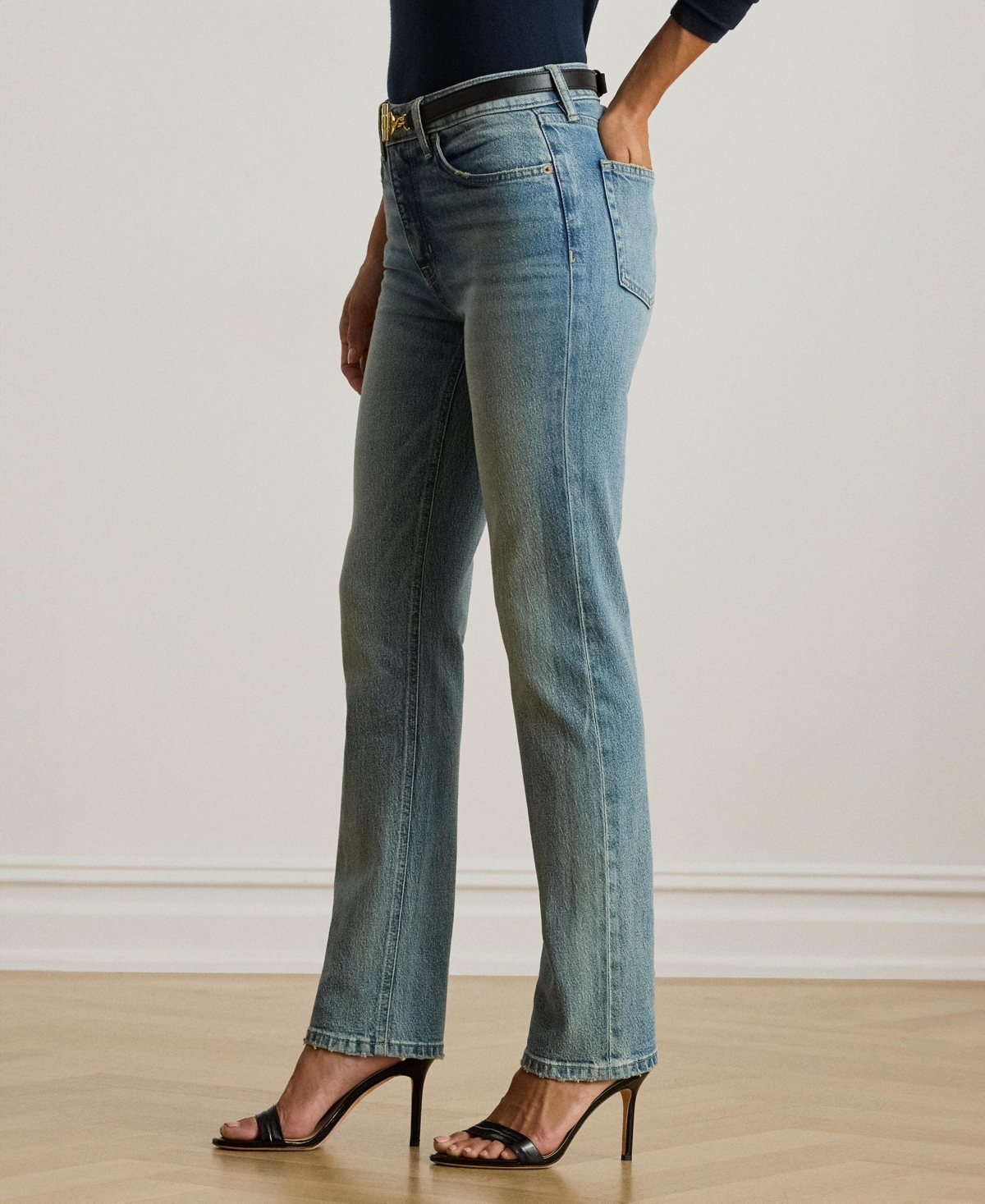 Lauren Ralph Women's High-Rise Straight Ankle Jeans